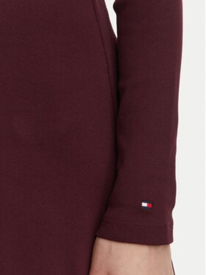 Tommy Hilfiger Sukienka codzienna WW0WW51726 Bordowy Slim Fit