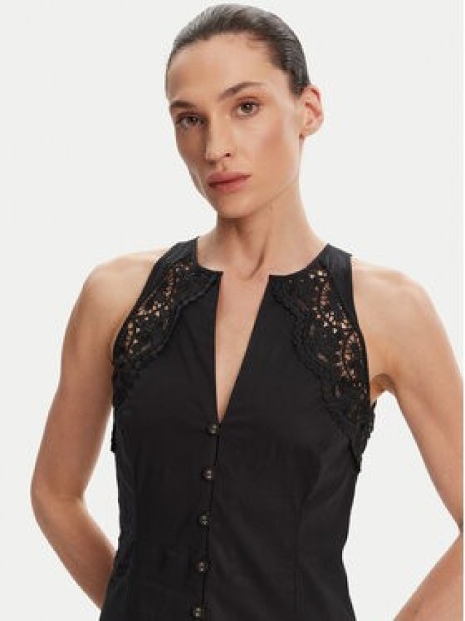 TWINSET Sukienka koktajlowa 251TT2090 Czarny Regular Fit