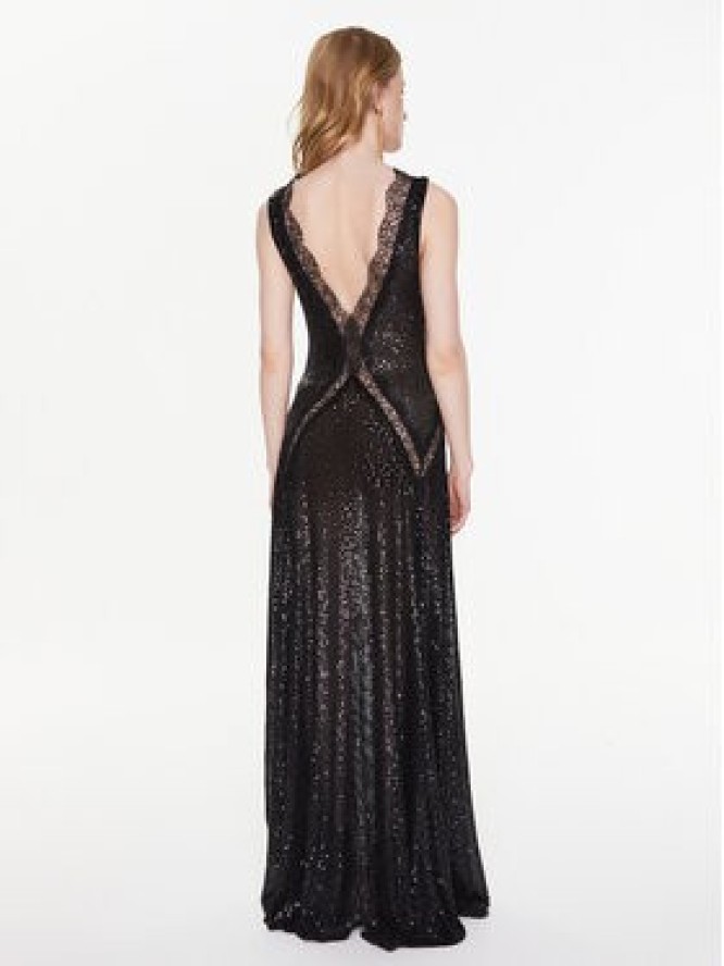 Elisabetta Franchi Sukienka wieczorowa AB-366-32E2-V740 Czarny Regular Fit