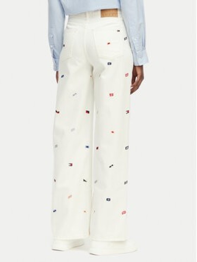 Tommy Jeans Jeansy Claire DW0DW23042 Kremowy Wide Leg