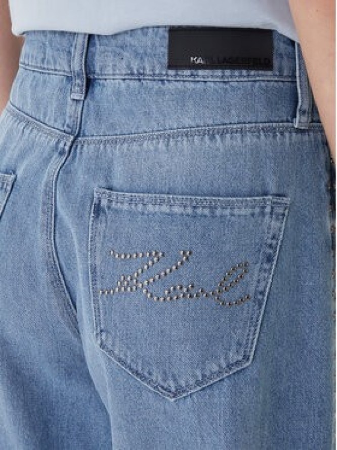 KARL LAGERFELD Jeansy B1W10047 Niebieski Wide Leg