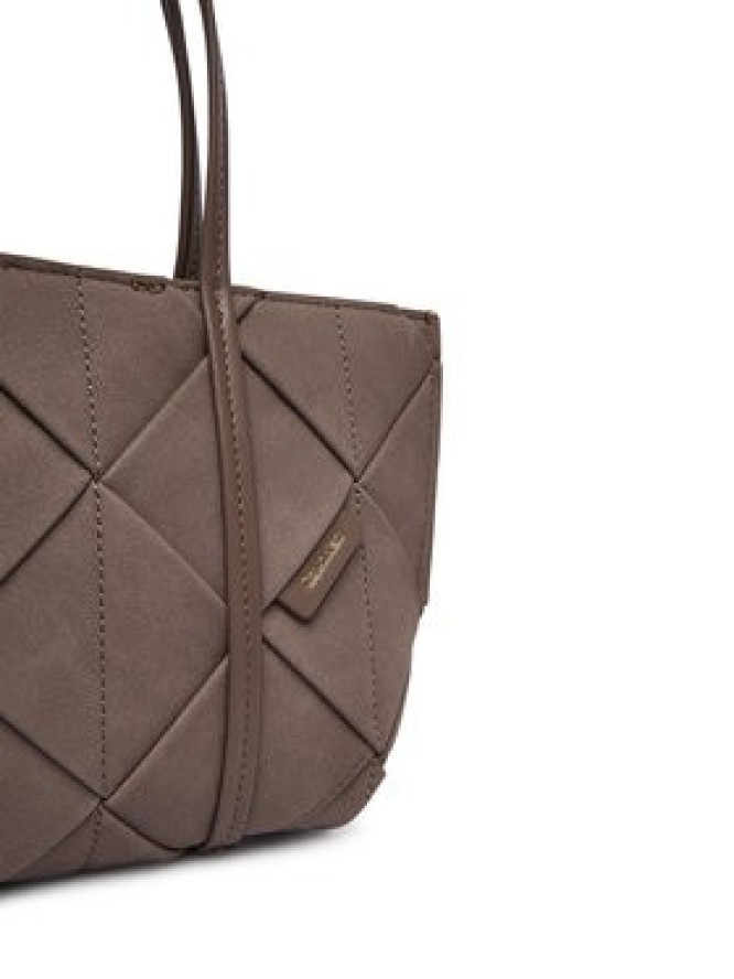Calvin Klein Torebka Woven Sueded Mini Tote Crossbody LV04F3696G Brązowy