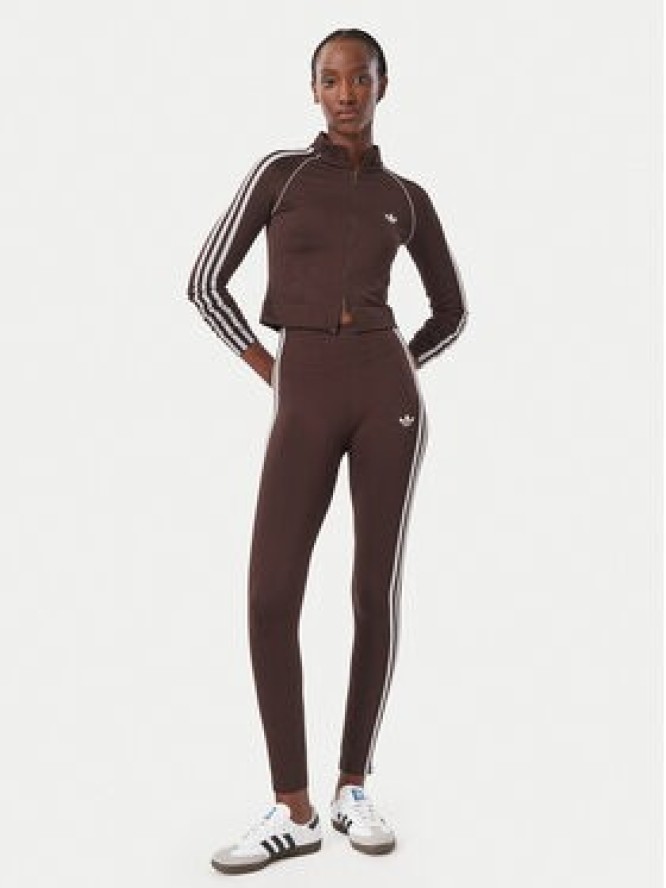 adidas Bluza Essentials 3 Stripes Seamless Tracktop KX8418 Brązowy Slim Fit