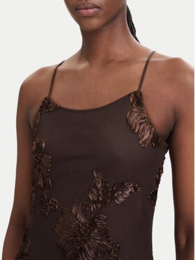 Vero Moda Sukienka koktajlowa VmQuinn 10348532 Brązowy Regular Fit