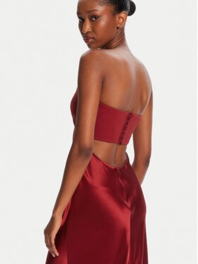 STAUD Sukienka koktajlowa Wayfaaring R24F2160PS Czerwony Slim Fit