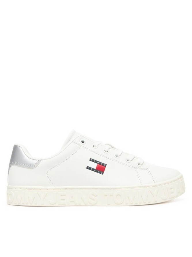 Tommy Jeans Sneakersy Tjw Logo Outsole Sneaker Ess EN0EN02703 Écru