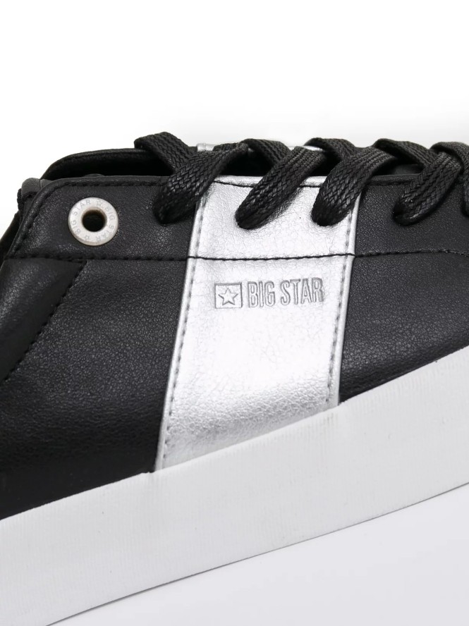 Sneakersy damskie w typie smart casual czarne JJ274360 906