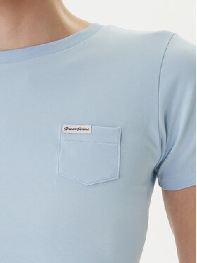 Guess T-Shirt W5RI52 J1314 Błękitny Regular Fit