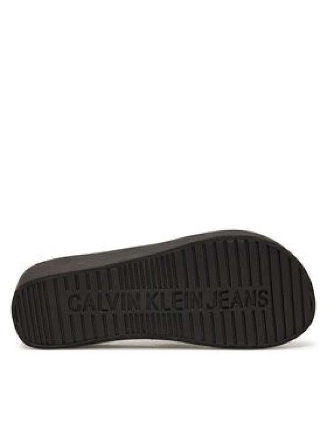 Calvin Klein Jeans Klapki Beach Wedge Slide Canvas YW0YW01725 Czarny