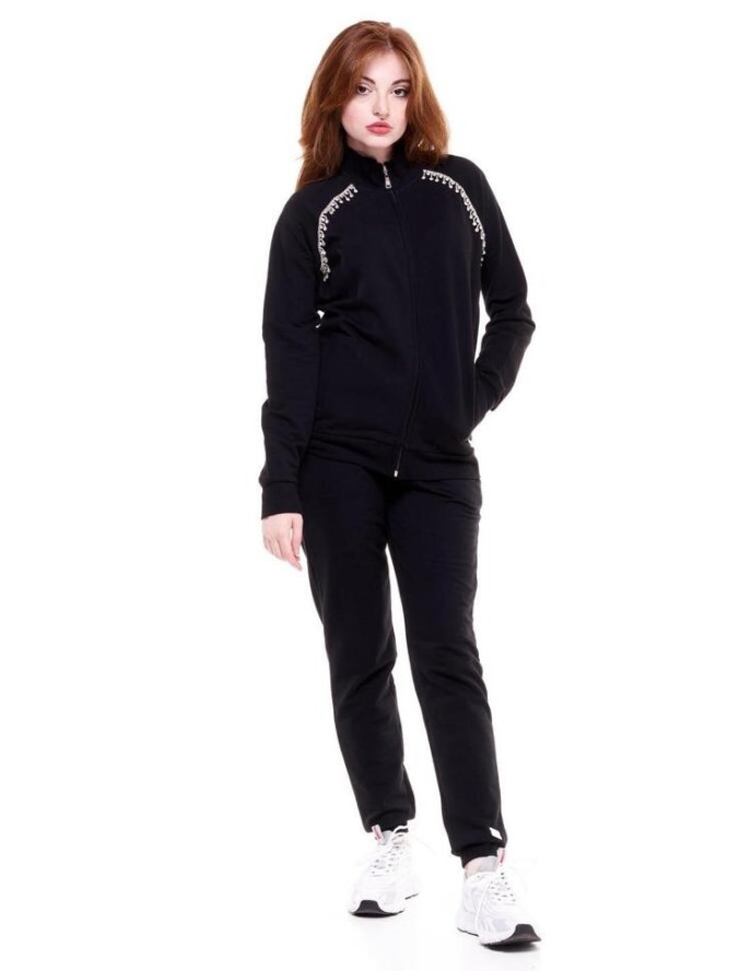 Bluza z bawełna z pełny zamek błyskawiczny na co dzień