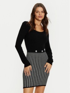Guess Sukienka dzianinowa W5RK12 Z3KX0 Czarny Slim Fit
