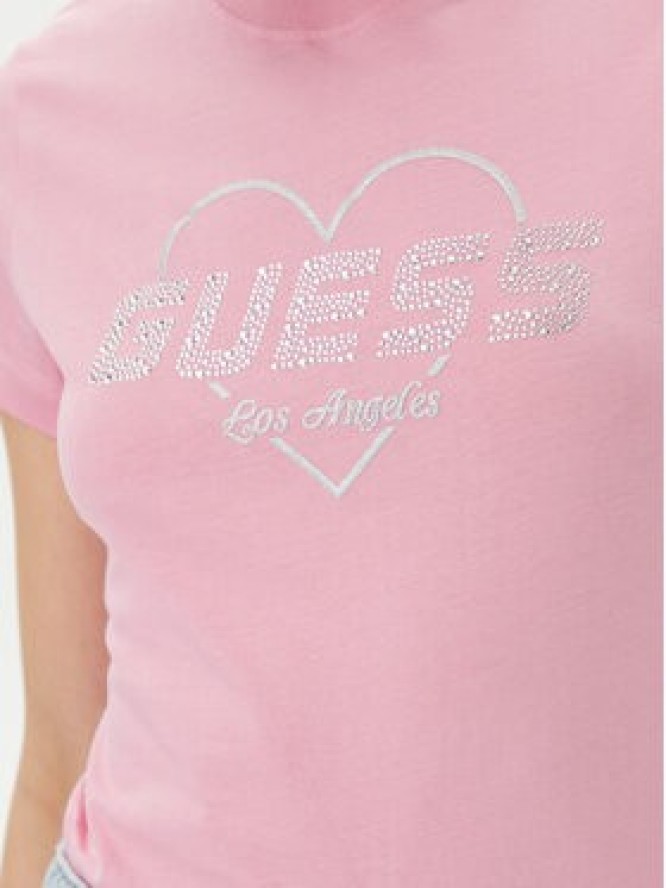 Guess T-Shirt V5GI10 K9RM1 Różowy Regular Fit