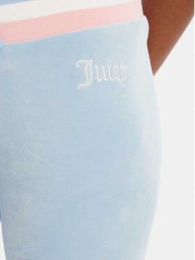 Juicy Couture Spodnie dresowe Velour JCWBJ225352 Błękitny Regular Fit