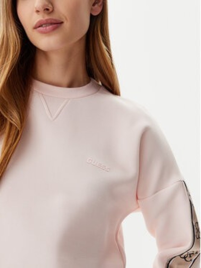 Guess Bluza V3BQ16 KB3P2 Różowy Regular Fit