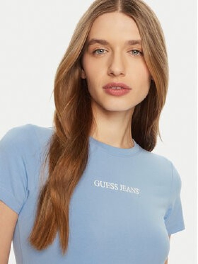 Guess Jeans T-Shirt W4YI01 J1314 Błękitny Regular Fit
