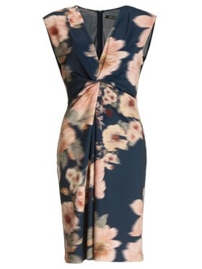 Swing Sukienka koktajlowa 5AK14700 Granatowy Regular Fit