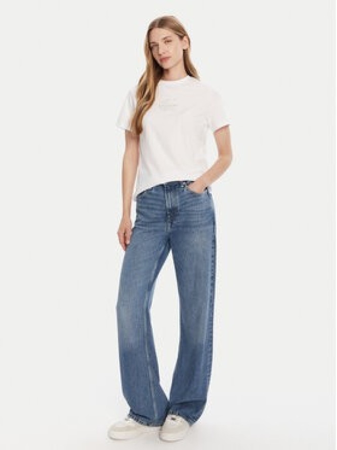 Calvin Klein Jeans T-Shirt Classic Monologo LV047D873G Biały Regular Fit