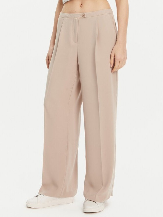 ONLY Spodnie materiałowe Leila 15338347 Beżowy Wide Leg