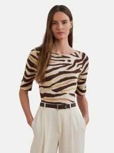 LAUREN RALPH LAUREN Bluzka 200971095001 Beżowy Slim Fit