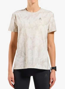 Koszulka do biegania damska Odlo Zeroweight Chill-Tec Print Crew Neck S/S