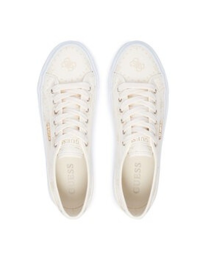 Guess Sneakersy FLTJ10 FAL12 Kremowy