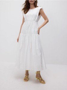 Sukienka midi - złamana biel