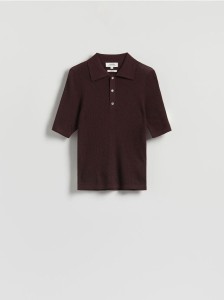 Sweter z wełny merino - ciemnofioletowy