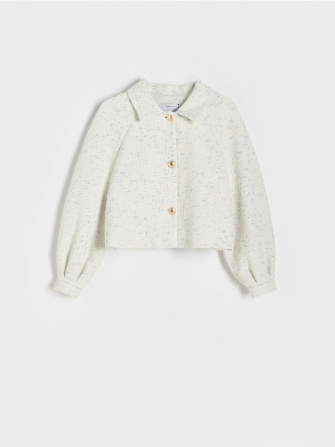 Tweedowa kurtka - jasnoniebieski