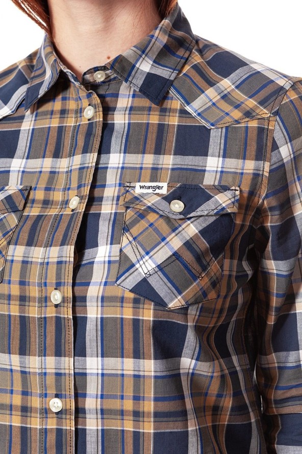 KOSZULA WRANGLER CHECK SHIRT DUSTY OLIVE W5240LU45 112129348