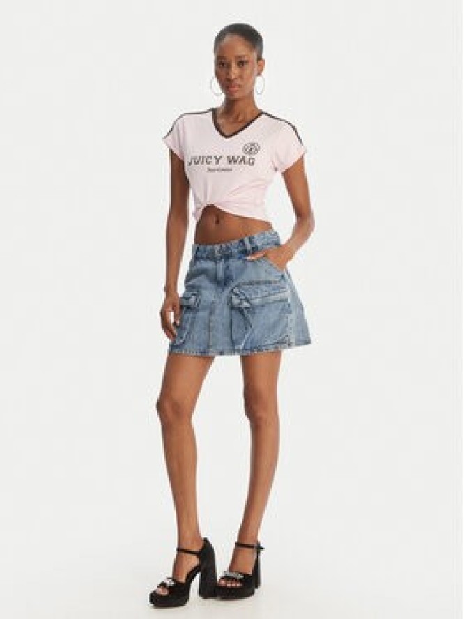 Juicy Couture T-Shirt Juicy Wag JCWCT126319 Różowy Slim Fit