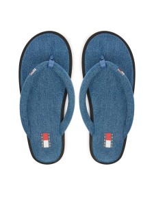 Tommy Jeans Japonki Tjw Padded Denim Casual Sandal EN0EN03021 Niebieski