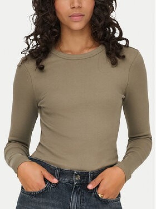 ONLY Bluzka Val 15371305 Brązowy Regular Fit
