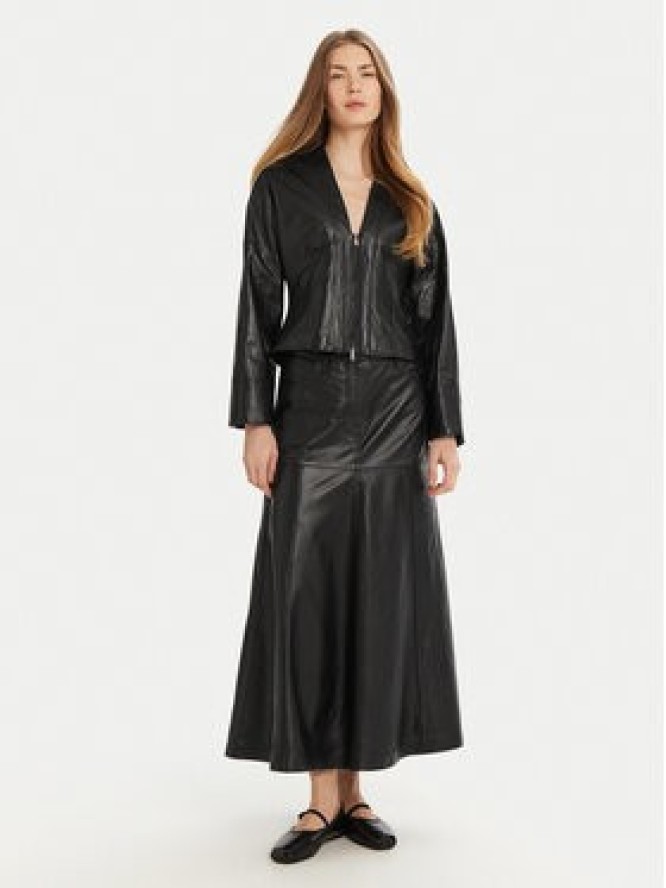 Marella Kurtka skórzana Daily 2513441041 Czarny Regular Fit