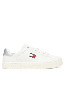 Tommy Jeans Sneakersy Tjw Logo Outsole Sneaker Ess EN0EN02703 Écru