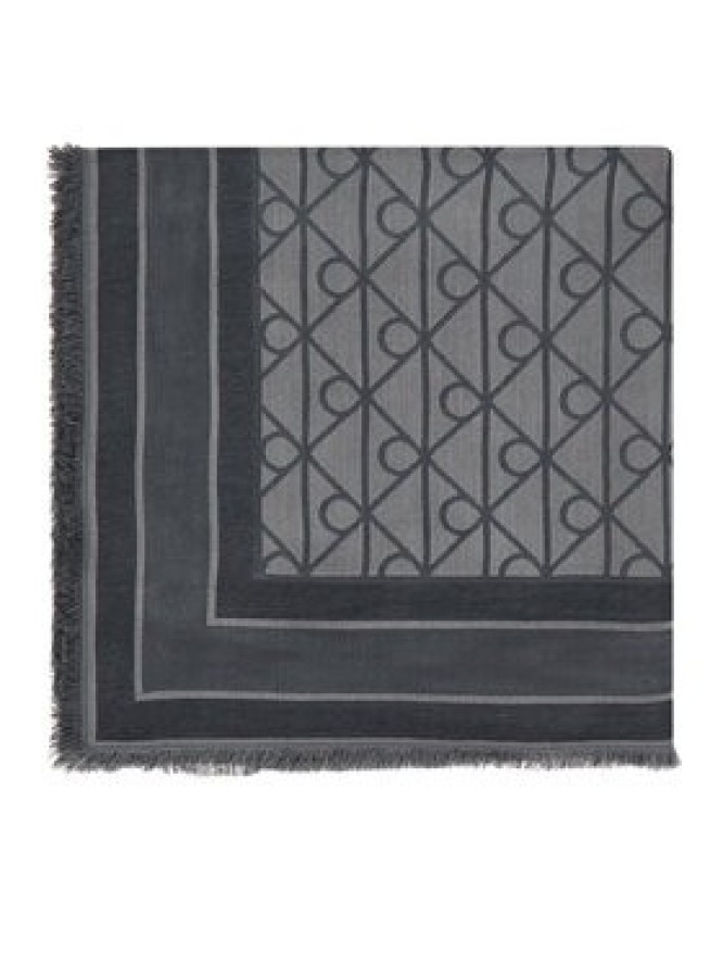 Calvin Klein Chusta Emblem Aop Jacquard Square Scarf LV04F8080G Czarny