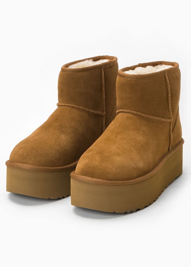 UGG W CLASSIC MINI PLATFORM Buty zimowe damskie brązowe