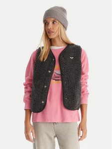 Roxy Bezrękawnik Iconic Twon Vest ERJPF03235 Szary Regular Fit