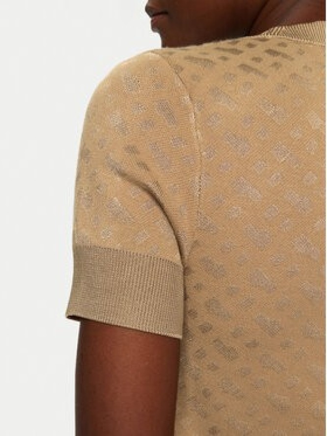 BOSS Sweter 50542290 Beżowy Regular Fit