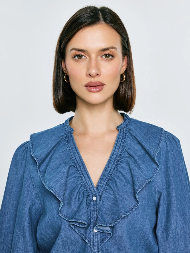 Koszula damska jeansowa niebieska Irina 392