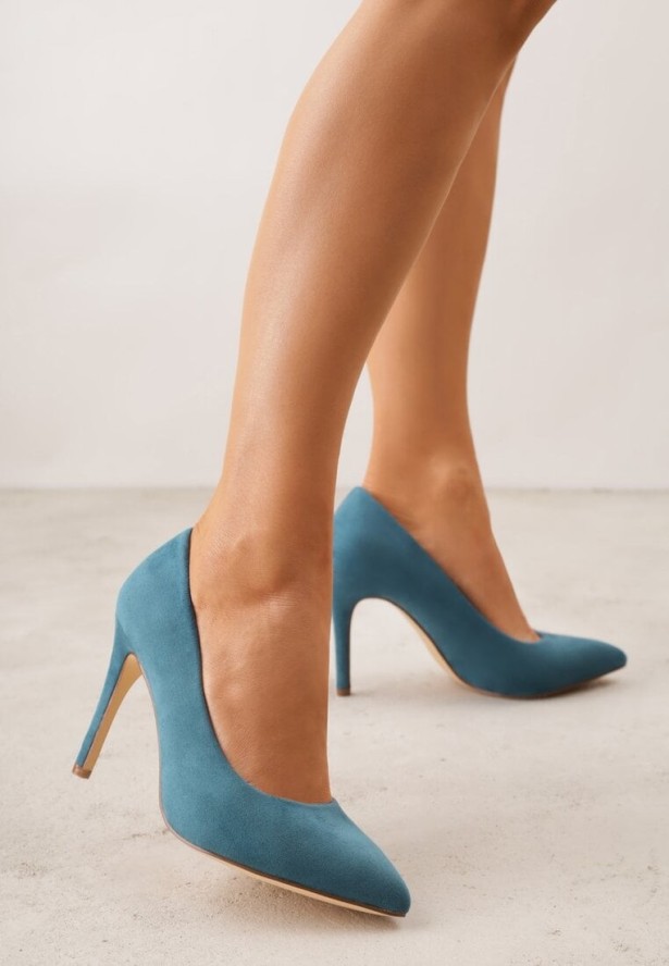 Ciemnozielone Klasyczne Szpilki Vices ze Skórzaną Wkładką Bellinna