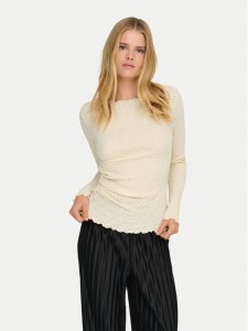 ONLY Bluzka Ella 15368469 Beżowy Slim Fit
