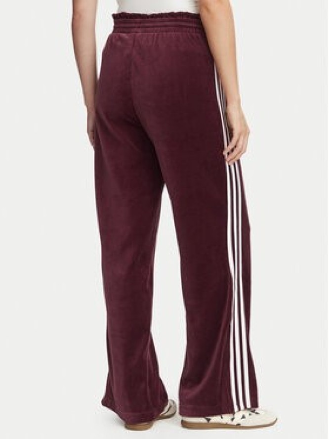 adidas Spodnie dresowe Velour LG4291 Bordowy Loose Fit
