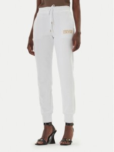 Versace Jeans Spodnie dresowe 80HAAT01 Biały Regular Fit