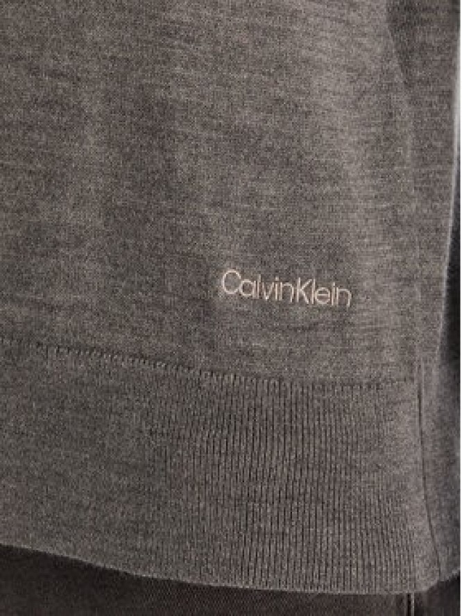 Calvin Klein Sweter LV044A305G Szary Regular Fit