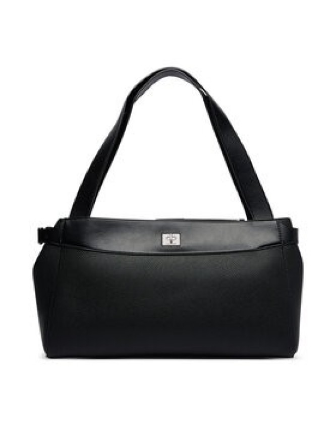 Calvin Klein Torebka Mix Media Work Tote LV04F3887G Czarny