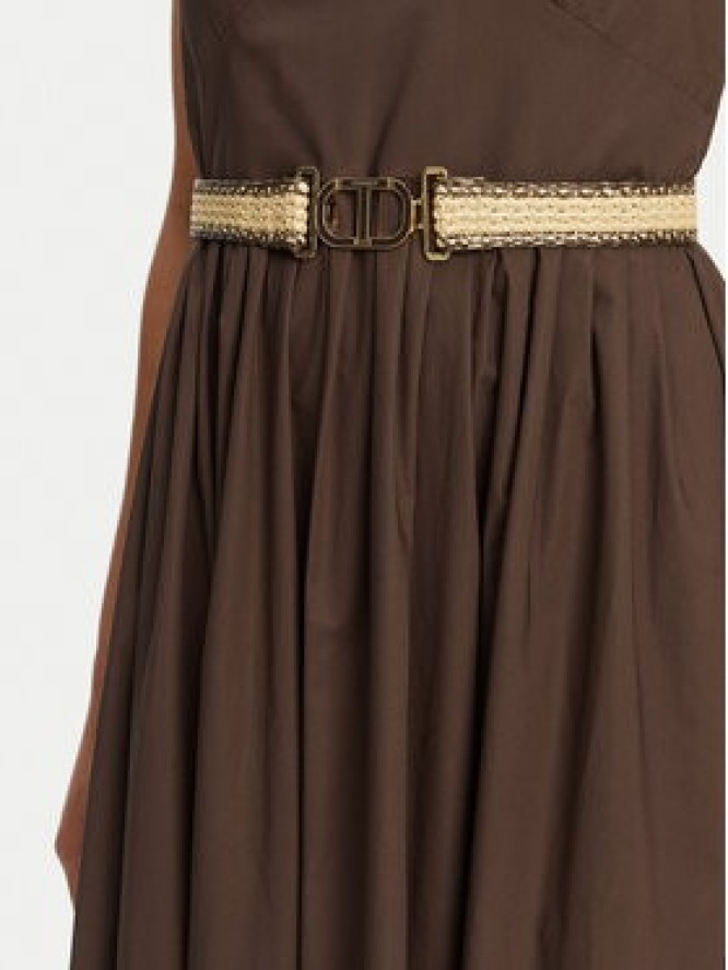 TWINSET Sukienka letnia 251TT2100 Brązowy Regular Fit