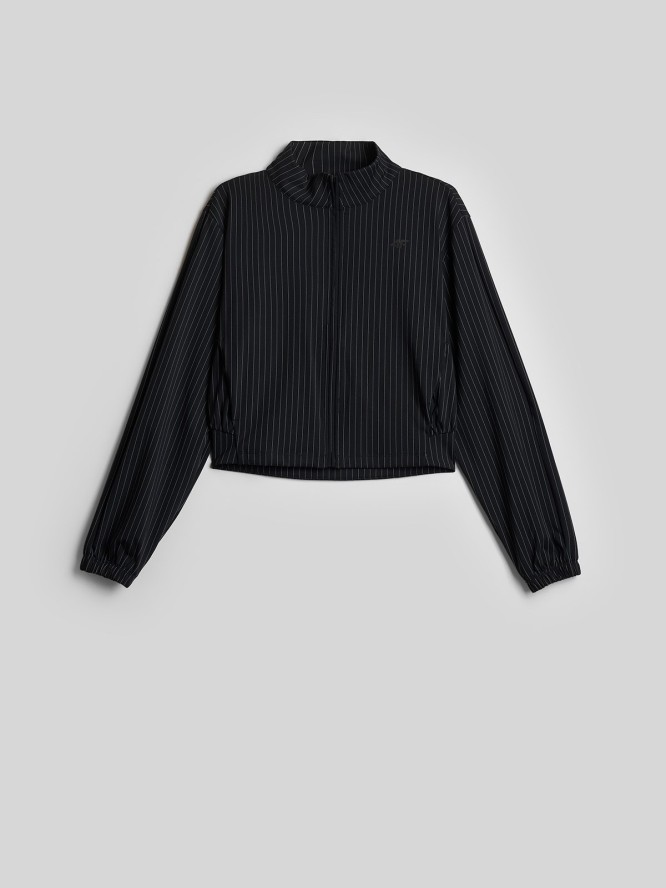 4F Bluza dresowa relaxed bez kaptura damska - czarna L