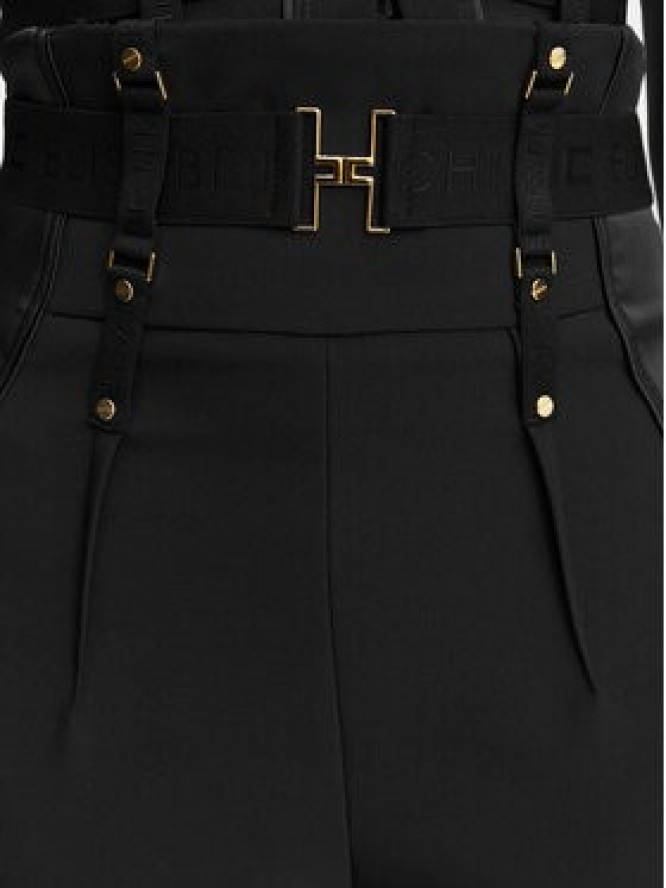Elisabetta Franchi Spodnie materiałowe PA-180-62E2-V450 Czarny Slim Fit