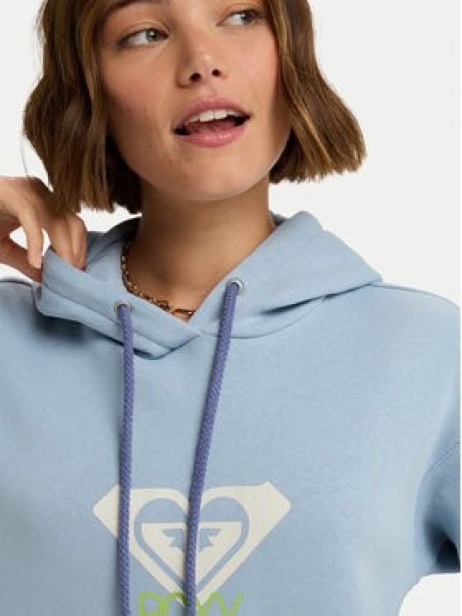 Roxy Bluza Surf Stoked Brushed Art ERJFT05020 Błękitny Regular Fit