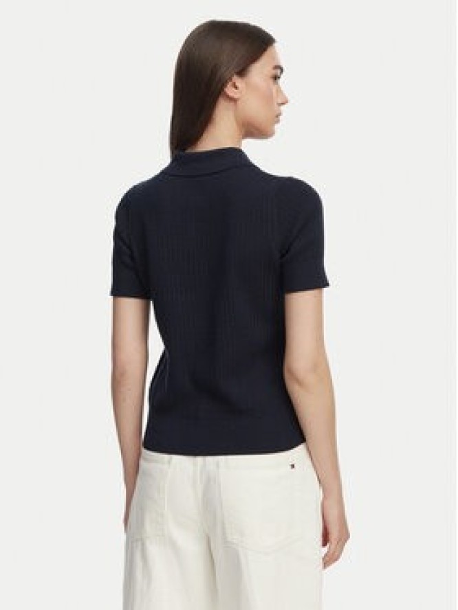 Tommy Hilfiger Polo WW0WW49362 Granatowy Slim Fit